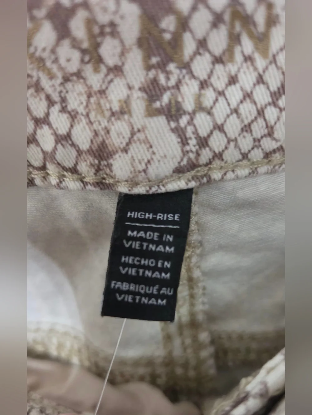 NWT White House Black Market Snake Print Skinny Pants - Taupe Size 2